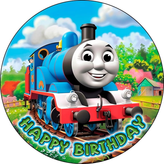 7.5x Inch Edible Cake Toppers Thomas Train Themed Birthday Party Collection of Edible Cake Decorations