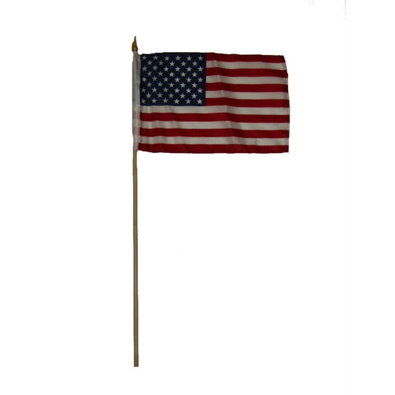 7.5x11 7.5"x11" Wholesale Lot of 3 U.S. USA American Stick Flag Wood Staff
