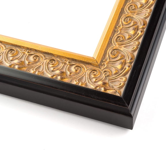 7.5x12.5 Gold Diploma Frame for 3.5x8.5 Certificates, Acid-Free Black Mat, UV Acrylic, Backing, and