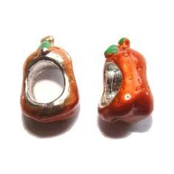 7.5x12.5mm Pack Of 5 Colored Metal Fruit Beads For Jewelry Making