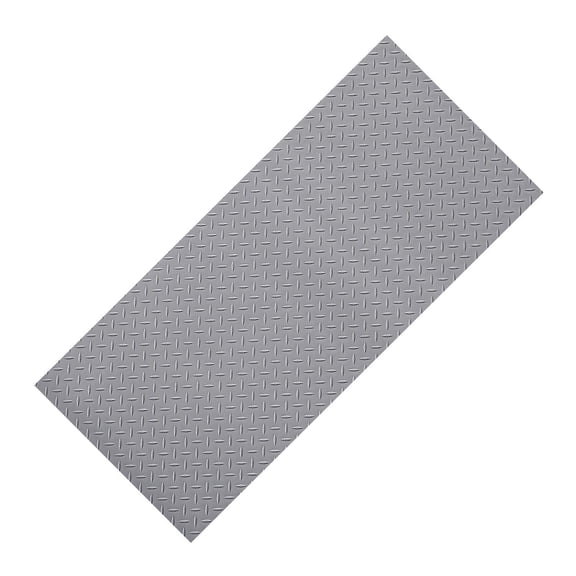 7.5x17ft Garage Floor Mat 2.2mm Thick PVC Diamond Pattern Non Slip Easy Clean Silver Grey for Warehouse Gym