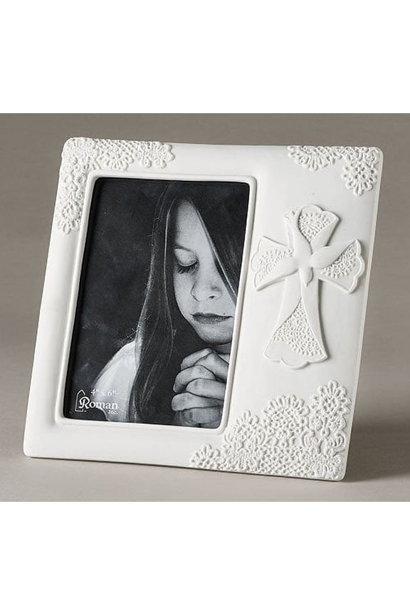 7.6"H Lace Confirmation Frame Hold 4 X 6 Photo by Roman