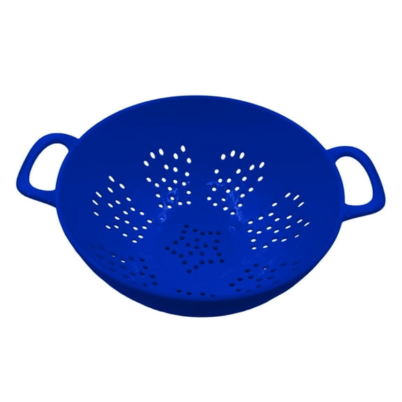 7.6 Inch Mini Colander with Handles Small Food Strainer for Fruits Vegetables Pasta Berries Dark Blue