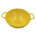thumbnail image 1 of 7.6 Inch Plastic Mini Colander with Handles Small Food Strainer for Fruits Vegetables Pasta Berries Yellow, 1 of 4