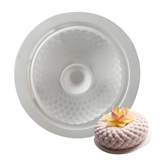 7.6 Inch Silicone Round Molds, Non-Stick Round Shaped Cake Pan for Making Chocolate Treats, Bread, Mousse, Brownie, Chiffon Cake.