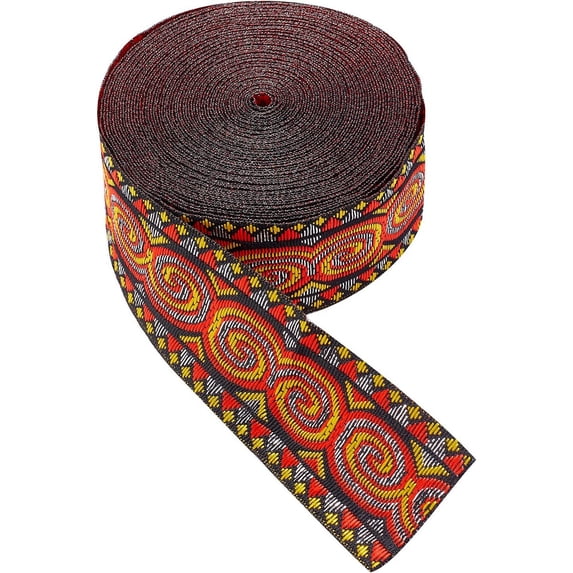 7.6 Yards 1.3inch Embroidered Ribbon Trim Fabric Embroidered Trim Vintage Jacquard Ribbon Sewing Woven Trimemobridered Woven Ribbon for Sewing and Crafts Making