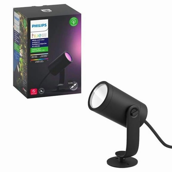 7.6 in. Hue Matte Low Voltage 8W LED Spotlight, Black