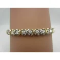 thumbnail image 1 of 7.60 Round Cut White Moissanite Women's Tennis Bracelet 14k Two-Tone Gold Plated, 1 of 4