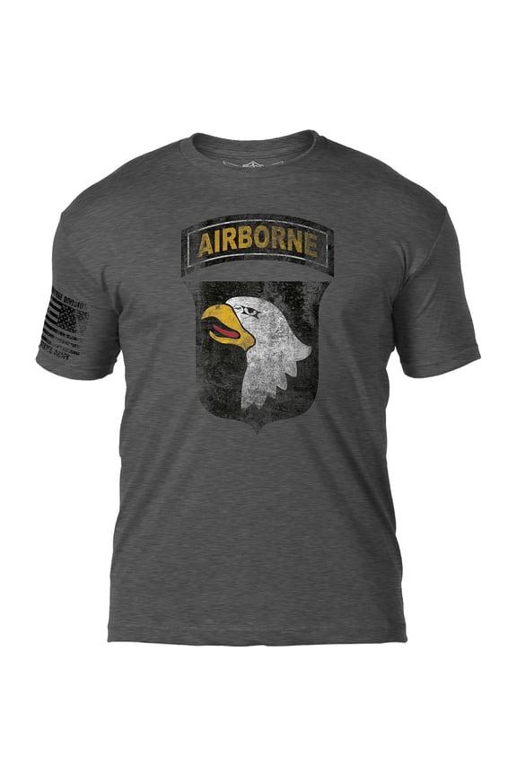 Army 101st Airborne Division 'Distressed' Patriotic Men's T Shirt LG