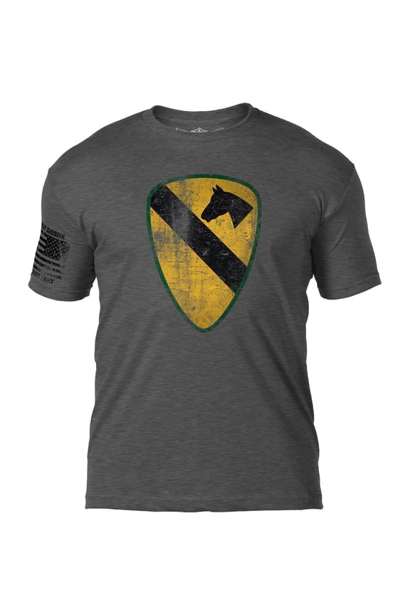 Army 1st Cavalry Division 'Distressed' Patriotic Men's T Shirt XL