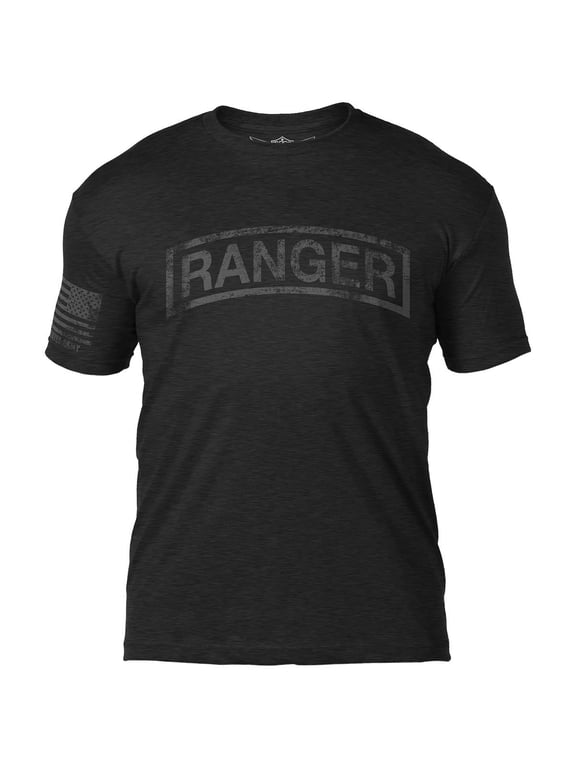 Army 'Ranger Tab' Battlespace Men's T-Shirt - Black - Large