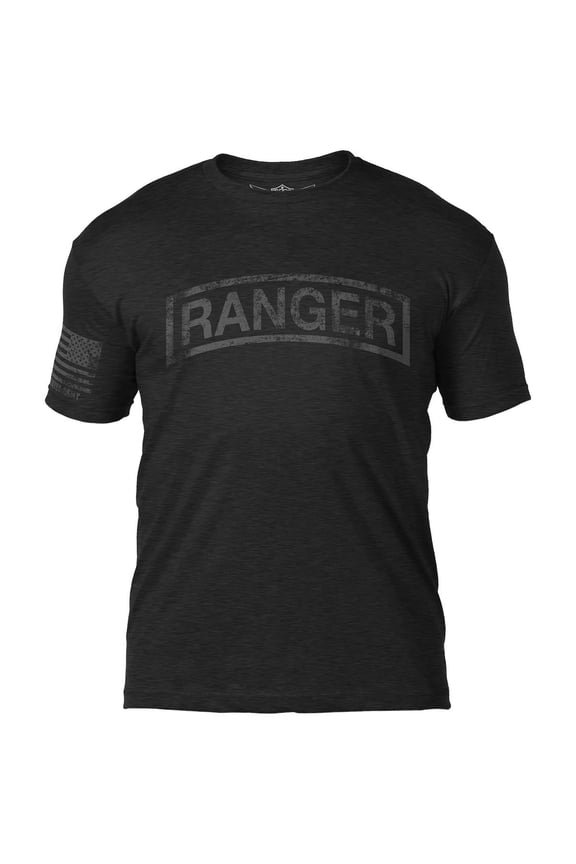 Army 'Ranger Tab' Battlespace Men's T-Shirt - Black - Large
