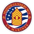 thumbnail image 1 of 7.62 Design E-9 Master Gunnery Sergeant 3.5" U.S. Marine Corps Rank Decal, 1 of 2