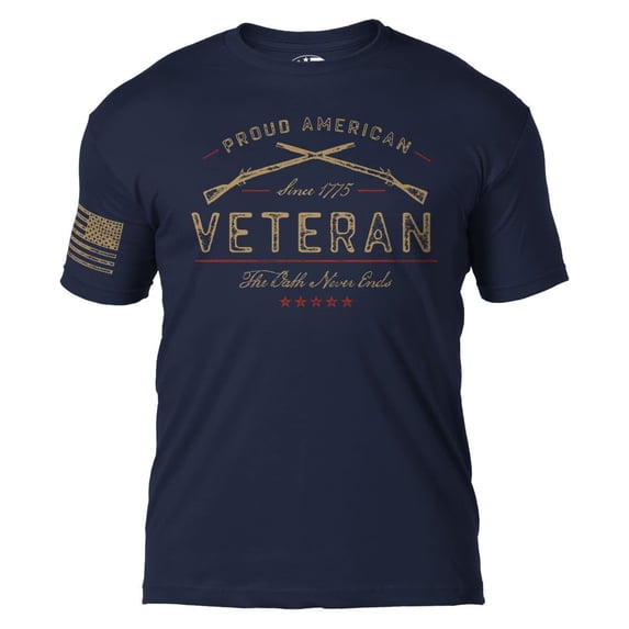7.62 Design The Oath Never Ends U.S. Veteran Men's T-Shirt Medium