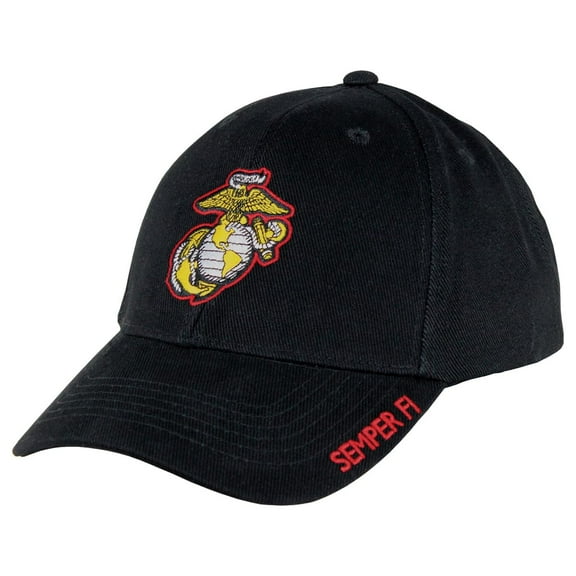 7.62 Design U.S. Marine Corps Full Color Eagle Globe & Anchor Twill Baseball Cap Black