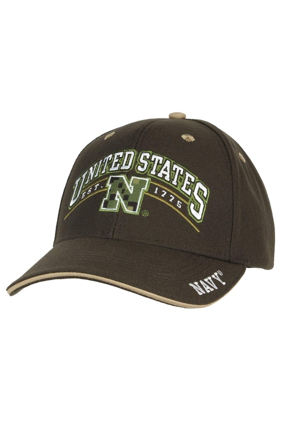 U.S. Navy Arched Baseball Cap Brown