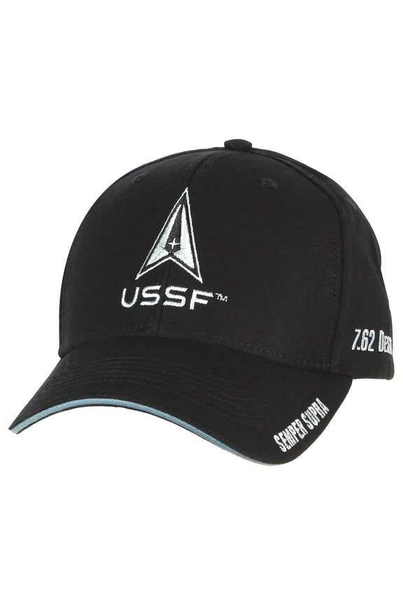 U.S. Space Force Logo Twill Baseball Hat Black