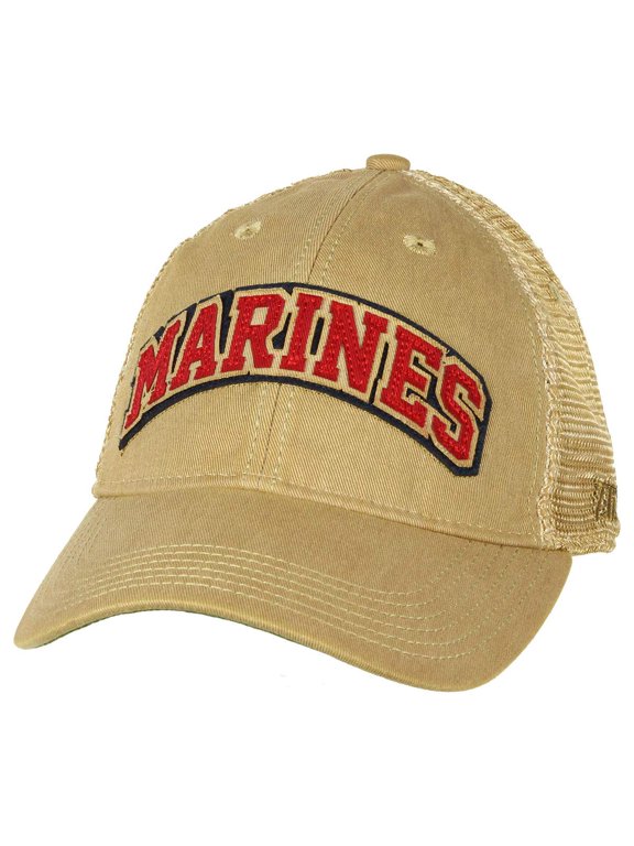 USMC Arched Vintage Trucker Hat Stone