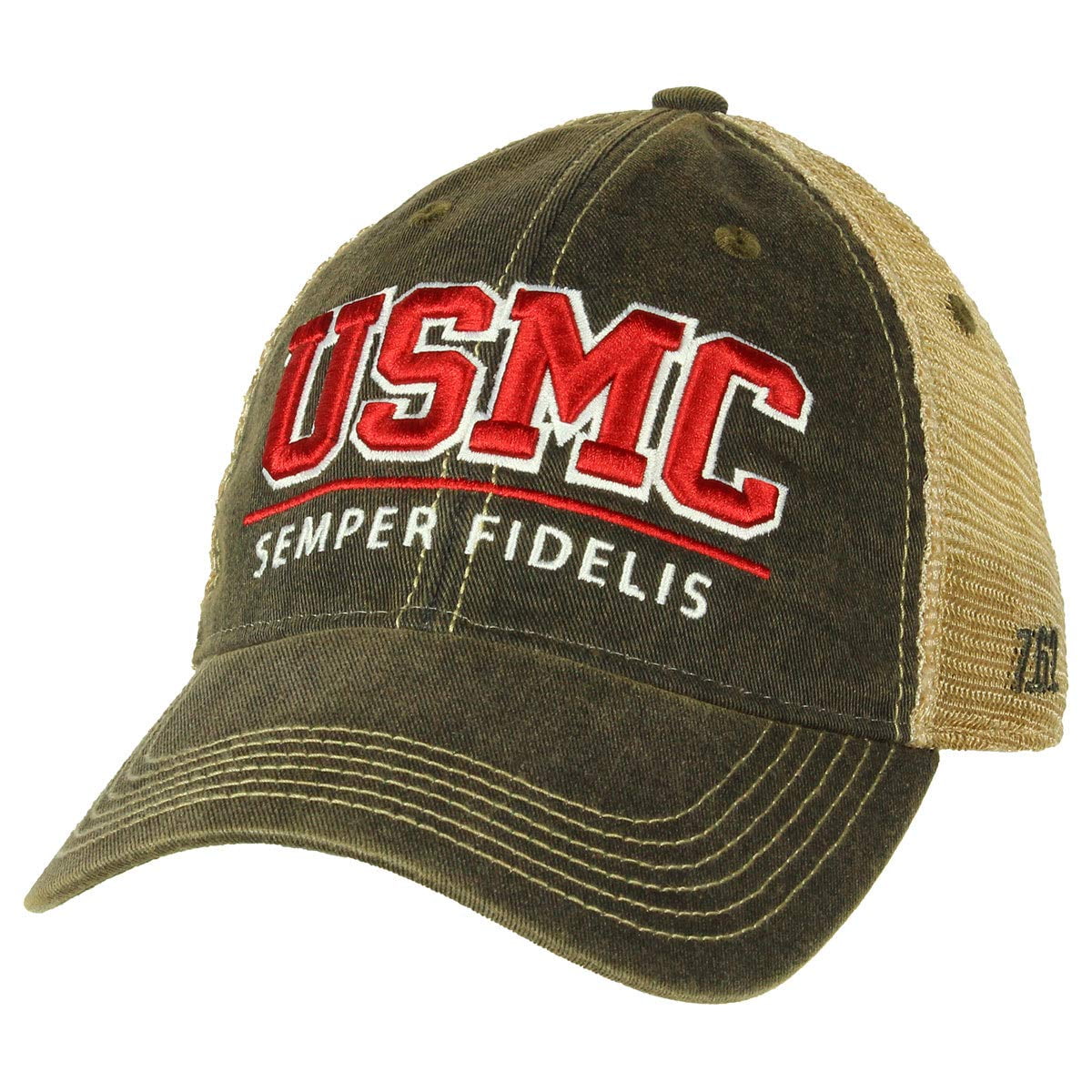 7.62 Design USMC 'Semper Fidelis' Vintage Trucker Hat Black