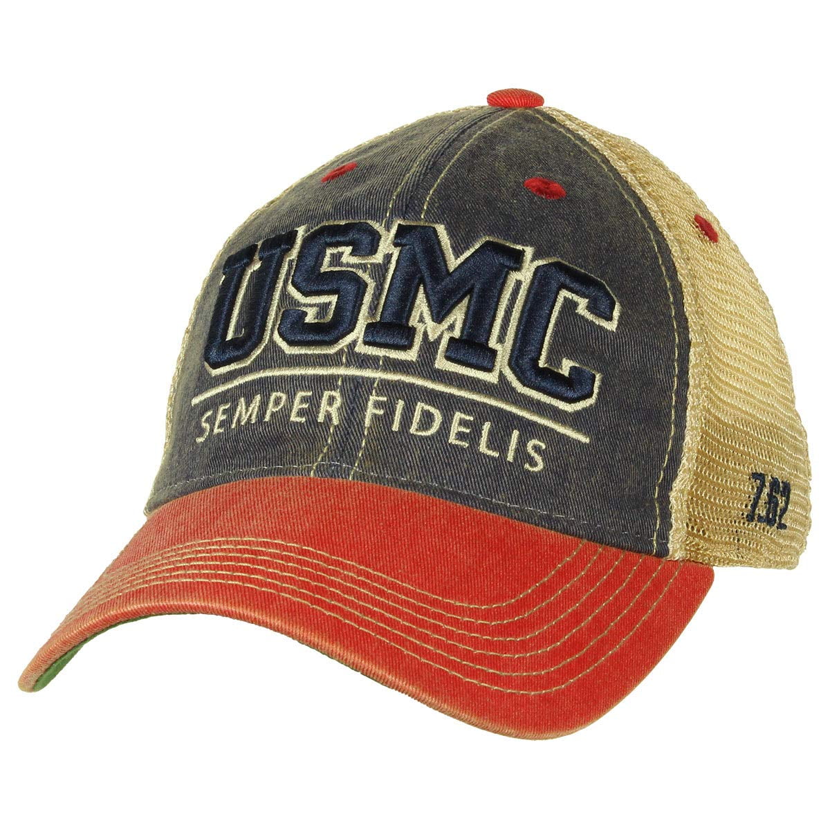 7.62 Design USMC 'Semper Fidelis' Youth Vintage Trucker Hat Navy ...