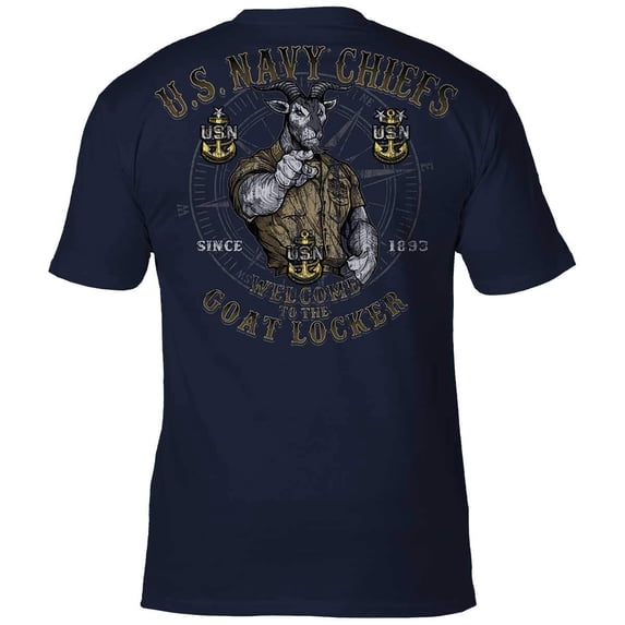 7.62 Design USN Chiefs 'Goat Locker' Men's T-Shirt Size MD