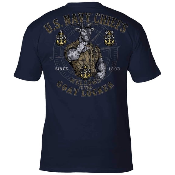7.62 Design USN Chiefs 'Goat Locker' Men's T-Shirt Size XL