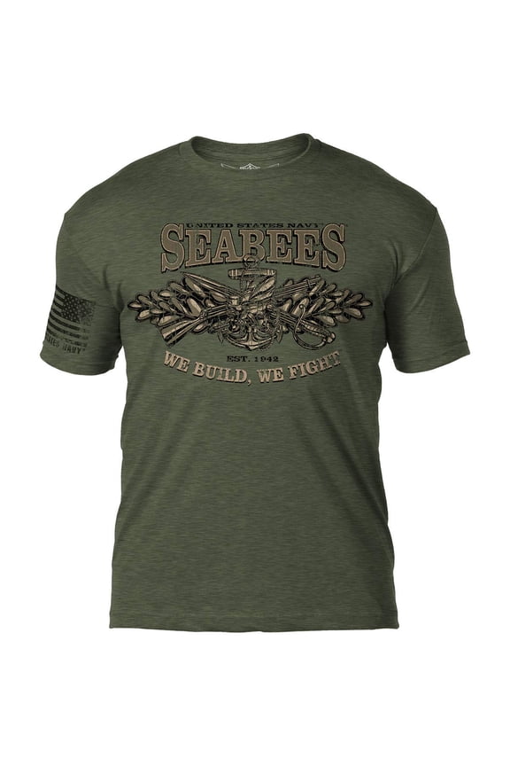 USN Seabees Heather Military Green Large