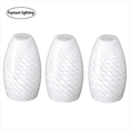 thumbnail image 1 of 7.64 in. Milk Shiny Fish Scale Pattern Pendant Light Shade 3 Pack, 1 of 6