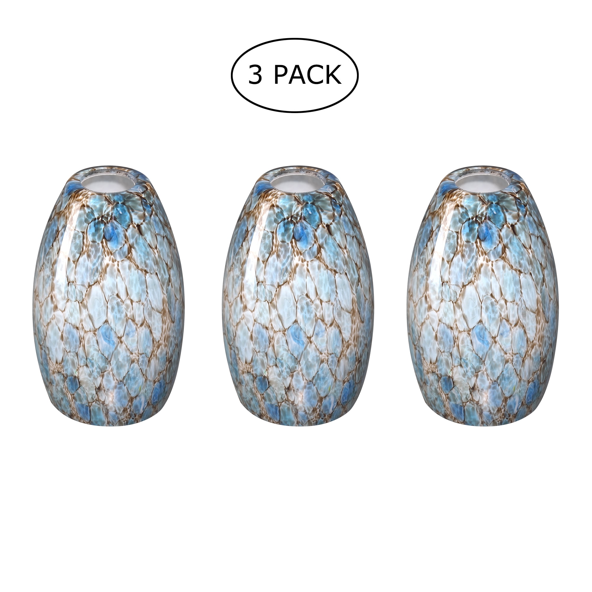 小物 Cha-A 7.64 in. Stone Blue Art Glass Glass Globe Pendant Shade for