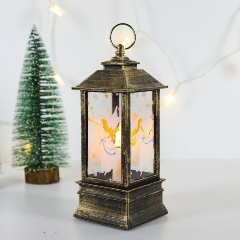Rustic Christmas Decor Lantern Battery Operated LED Candle Lamp Seasonal Decorations Rustic Christmas Decor Lantern Battery Operated LED Candle Lamp Seasonal Decorations