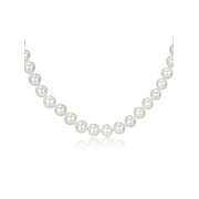 7-7.5mm Freshwater Cultured Pearl Sterling Silver Strand Necklace