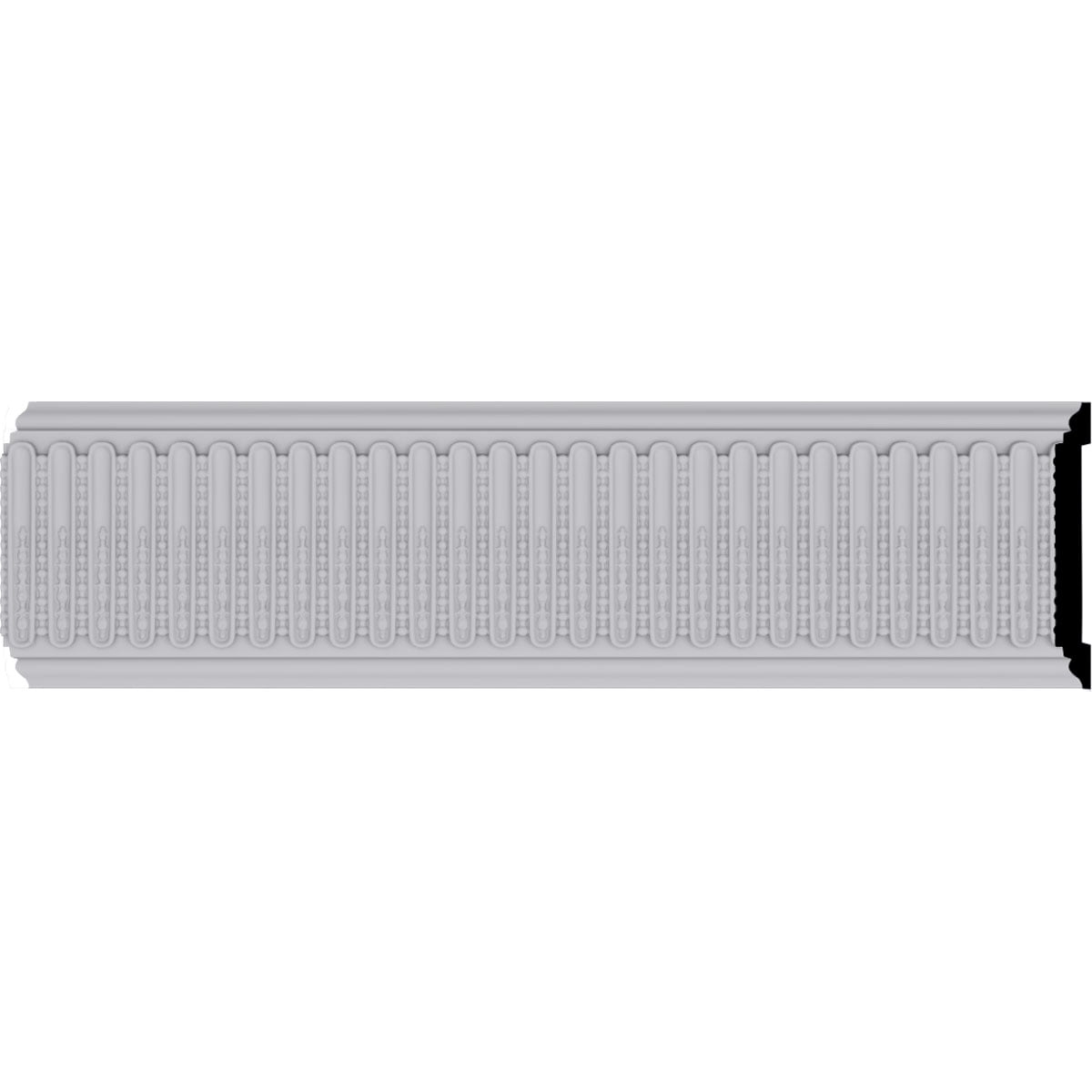 White High Density Urethane Temple Chair Rail Moulding