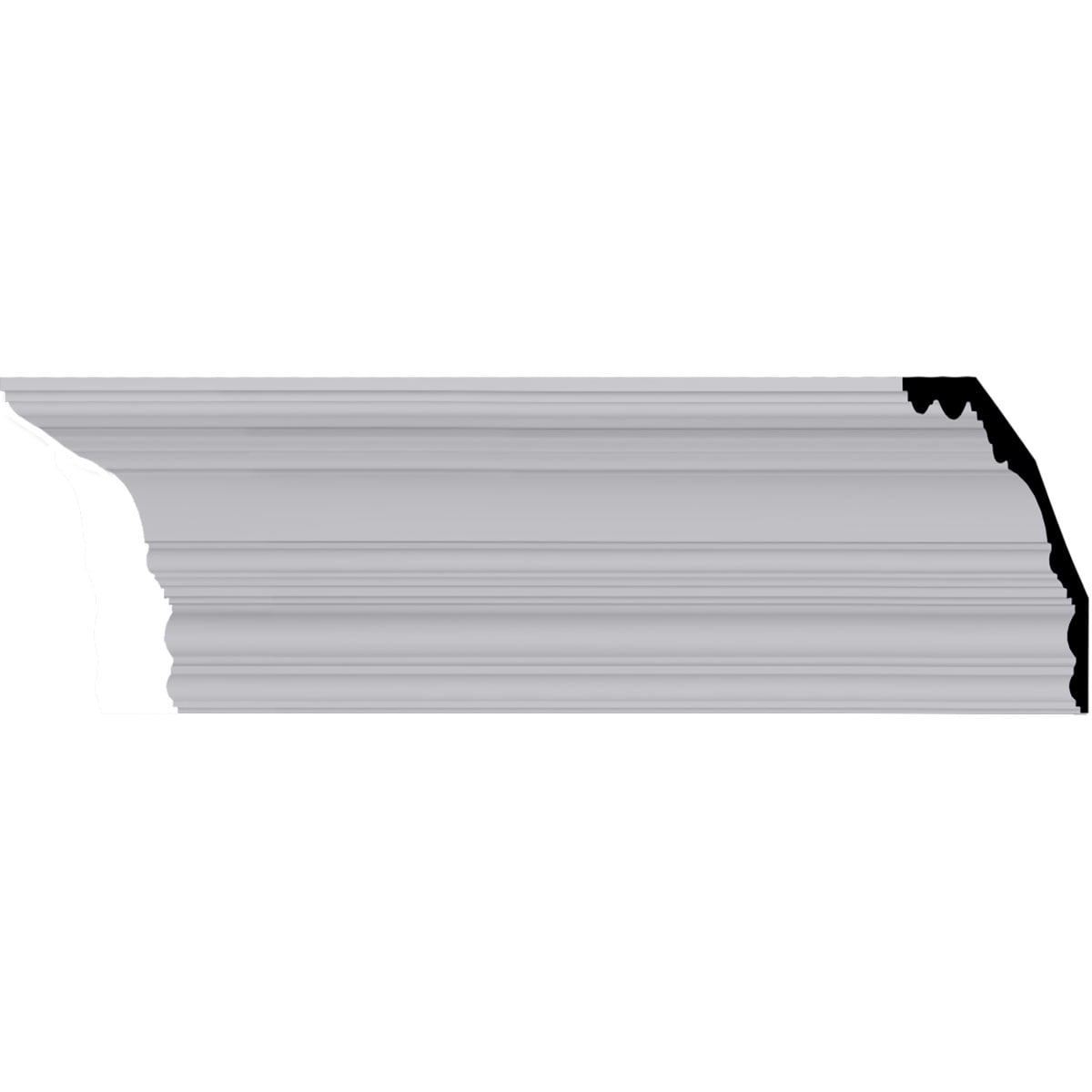 Polyurethane Foster Cove Crown Moulding in White Finish