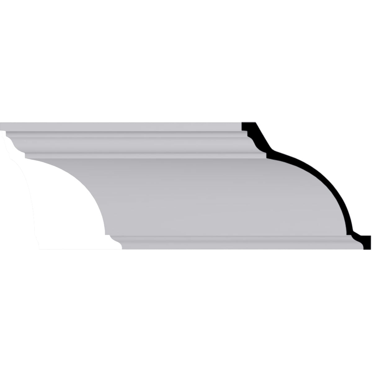Eris 8-inch Primed Urethane Crown Moulding
