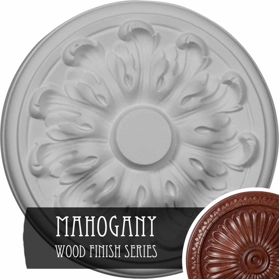 7 7/8"OD x 1 1/2"P Millin Ceiling Medallion (Fits Canopies up to 2"), Hand-Painted Red Mahogany
