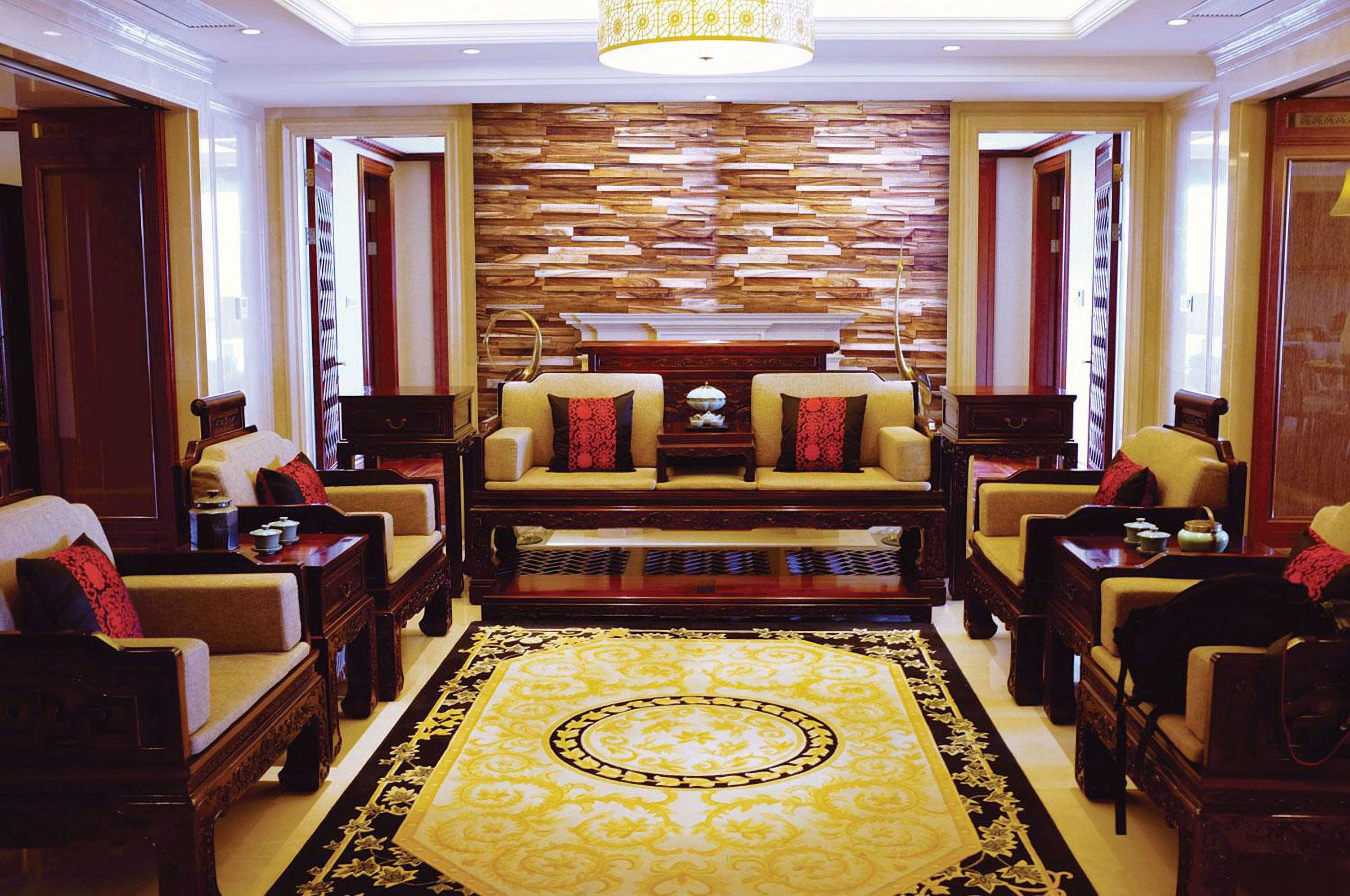 Acacia 3D Textured Solid Hardwood Interlocking Wall Planks