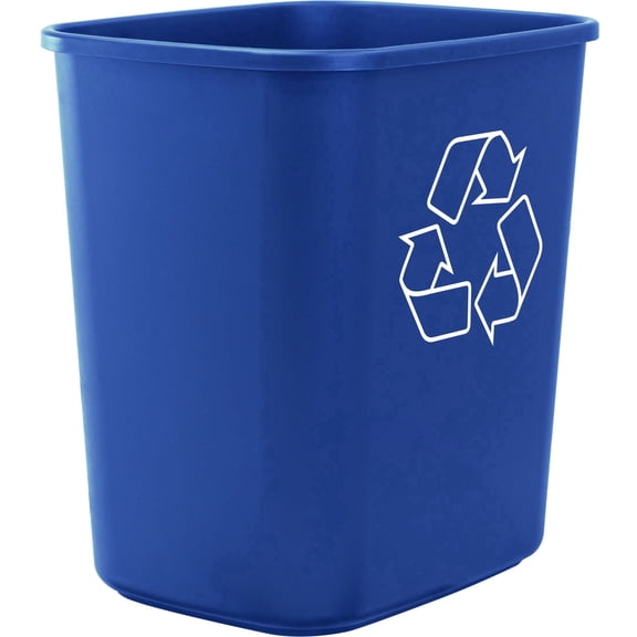 Home Logic 7.7 Gallon Recycling Wastebasket, Blue, Set of 6