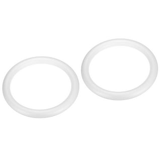 5.6 inch Foam Wreath Forms Round Craft Rings for DIY Art Crafts Pack of 2, White