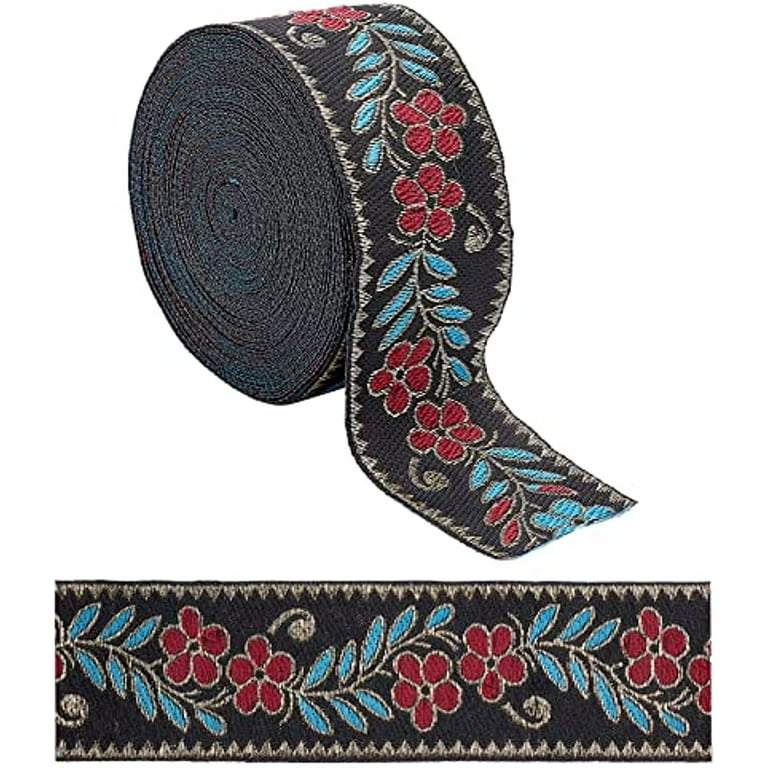 7.7 Yard Embroidered Jacquard Ribbon Vintage Embroidered