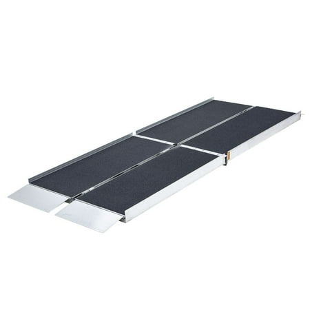7' 700 lb. Capacity Multi-Fold Wheelchair Ramp - Silver Spring