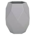 thumbnail image 1 of 7.75" Crystal Gray Geometric Glass Vase, 1 of 2