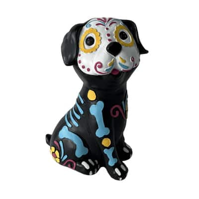 7.75" Day of the Dead Sitting Skeleton Dog Tabletop Dcor by Ashland - Halloween Home Decor
