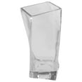thumbnail image 1 of 7.75" Dual Purpose Twisted Rectangular Transparent Glass Tea Light Candle Holder, 1 of 1