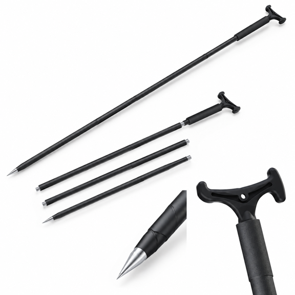 7.75' Floating Anchor and Push Pole with T-Handle for Shallow Water Boating