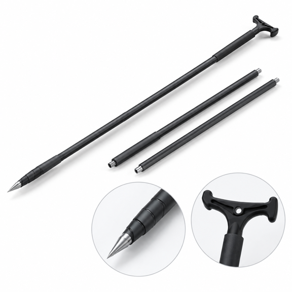 7.75' Multifunction Fiberglass Anchor and Push Pole for Shallow Water Boating