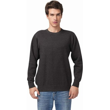 Milltex Unisex Crewneck Sweatshirt, Casual Fleece Cotton Blend Pullover, Regular Fit Long Sleeve Sweatshirt for Men & Women, Soft Warm Everyday Wear-CharcoalHtr