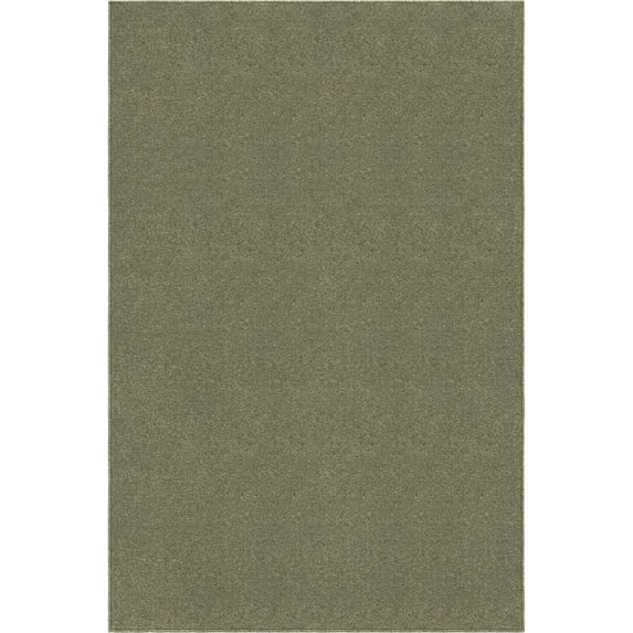 7.75' x 11' Solid Green Rectangular Shag Area Throw Rug