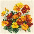 thumbnail image 1 of 7.75 x 7.75 in. Marigolds Counted Cross Stitch Kit - 14 Count, 1 of 1