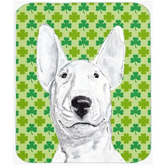 7.75 x 9.25 In. Bull Terrier St Patricks Irish Mouse Pad, Hot Pad or Trivet