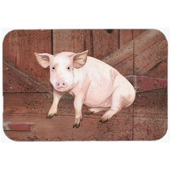 7.75 x 9.25 In. Pig At The Barn Door Mouse Pad, Hot Pad Or Trivet